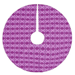 Saia Para Árvore De Natal De Poliéster Papel de parede Art Deco - ametista roxo e branco