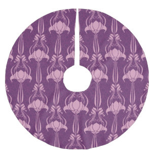Saia Para Árvore De Natal De Poliéster Papel de parede flexível - Design violeta rosa