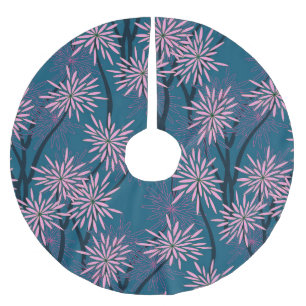 Saia Para Árvore De Natal De Poliéster Papel de parede: marinho asiático azul, rosa.
