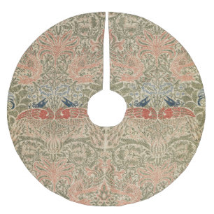 Saia Para Árvore De Natal De Poliéster Papel de parede vintage William Morris Pavão & Dra