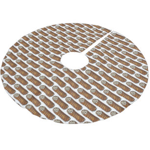 Saia Para Árvore De Natal De Poliéster Pasteira de chocolate Chip Cannoli