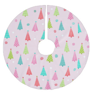 Saia Para Árvore De Natal De Poliéster Pastel Christmas Tree Skirt