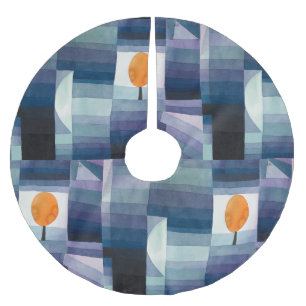 Saia Para Árvore De Natal De Poliéster Paul Klee Precursor do Outono Azul Moderno Abstrat
