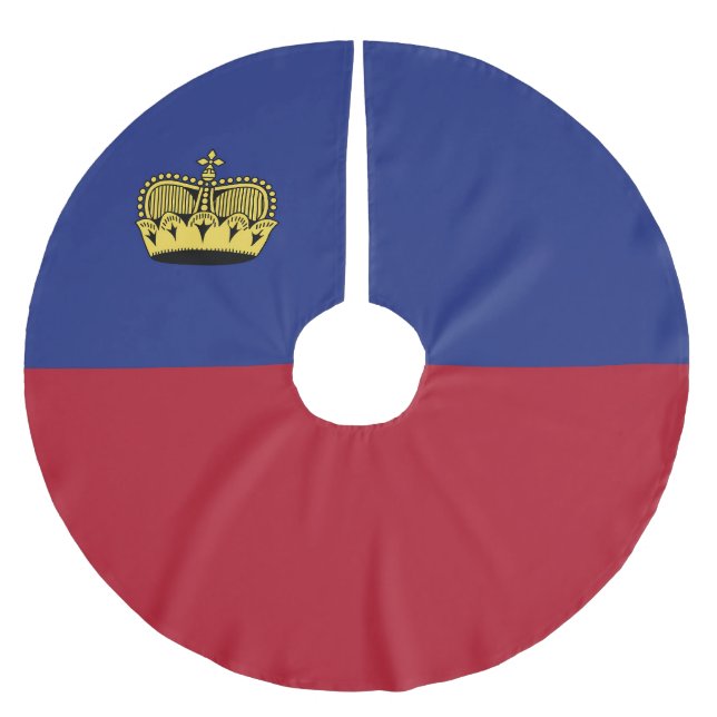 Saia Para Árvore De Natal De Poliéster pavilhão do Liechtenstein (Frente)