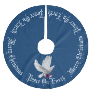 Saia Para Árvore De Natal De Poliéster Paz na Camisa de Cores Personalizada da Porta da T