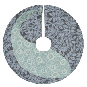 Saia Para Árvore De Natal De Poliéster Peacock Art Nouveau Bird Classic