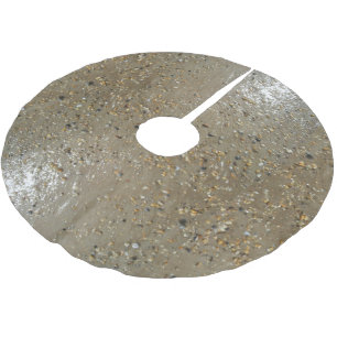 Saia Para Árvore De Natal De Poliéster Pedras de Borda d'água Conchas Oceano de Praia Ver