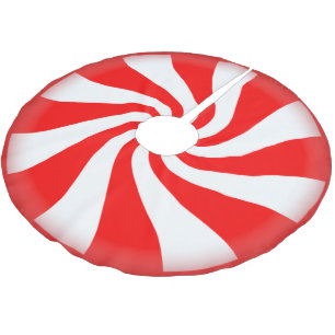Saia Para Árvore De Natal De Poliéster Peppermint Candy