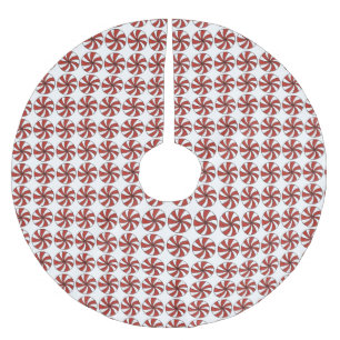 Saia Para Árvore De Natal De Poliéster Peppermint Swirl Duro de Natal Mint