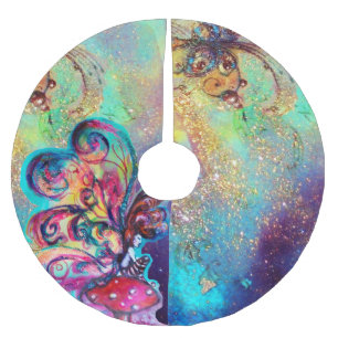 SAIA PARA ÁRVORE DE NATAL DE POLIÉSTER PEQUENO ELF DE COGUMELOS