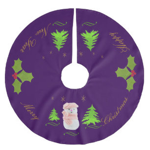 Saia Para Árvore De Natal De Poliéster Personalizar, Neve, Árvore de Natal, galho