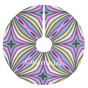 Saia Para Árvore De Natal De Poliéster Pétalas de Flor Coloridas Thunder_Cove