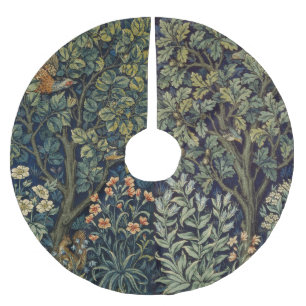 Saia Para Árvore De Natal De Poliéster Pheasant Pássaro Árvore Floresta William Morris