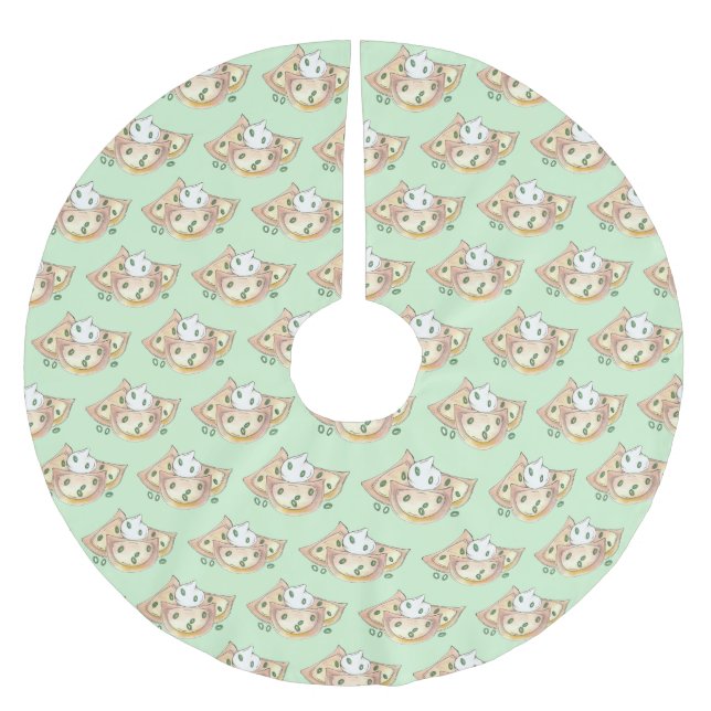 Saia Para Árvore De Natal De Poliéster Pierogies Potato Dumplings Polonês Comida Cuisine (Frente)