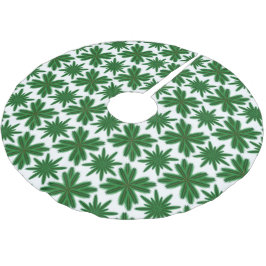 Saia Para Árvore De Natal De Poliéster Pine Snowflakes, Camisa De Árvore