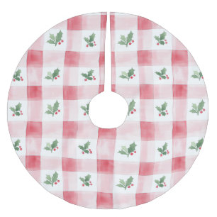 Saia Para Árvore De Natal De Poliéster Pink Red Green Standard Natal