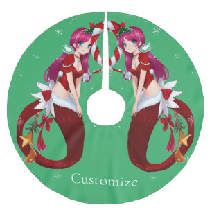 Saia Para Árvore De Natal De Poliéster Pixie Mermaid Thunder_Cove Natal