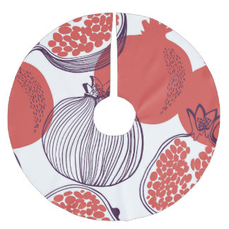 Saia Para Árvore De Natal De Poliéster Pomegranate Fashion: Padrão de Vintagem Invisível