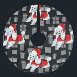 Saia Para Árvore De Natal De Poliéster poodle do xmas santa claus<br><div class="desc">"xmas santa claus poodle ", "dog santa claus", "poodle papais noeis", "xmas poodle", "christmas poodle ", "poodle santa claus", "feliz cachorro feriado"", "puppy santa claus"</div>