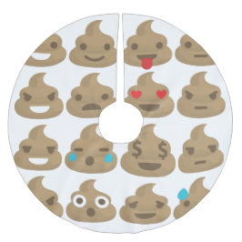 Saia Para Árvore De Natal De Poliéster poop emojis christmas skirt xmas