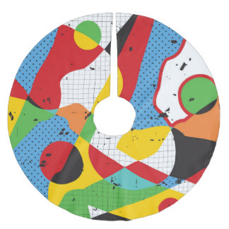 Saia Para Árvore De Natal De Poliéster Pop, Minimalismo vibrante.