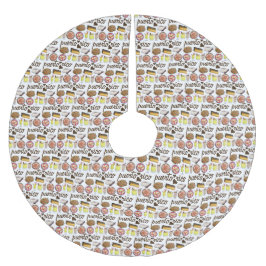 Saia Para Árvore De Natal De Poliéster Porto Rico Foodie, Comida Cuisine