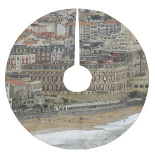 Saia Para Árvore De Natal De Poliéster praia de Biarritz, arquitetura Belle Époque.