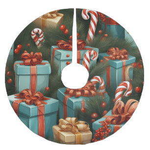 Saia Para Árvore De Natal De Poliéster presentes de Natal
