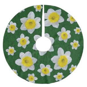 Saia Para Árvore De Natal De Poliéster Primavera Daffodils