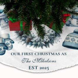 Saia Para Árvore De Natal De Poliéster Primeiro Natal Juntos