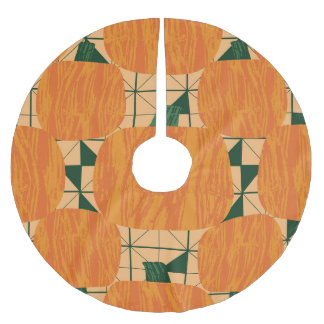 Saia Para Árvore De Natal De Poliéster Pumpkins: Triângulo Geométrico Retroativo.