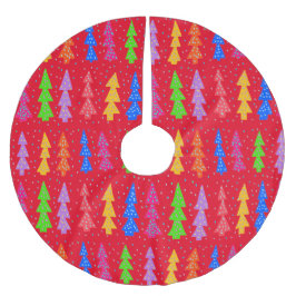 Saia Para Árvore De Natal De Poliéster Red Christmas Tree Pop Art