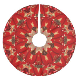 Saia Para Árvore De Natal De Poliéster Red Decorative Christmas Tree Skirt