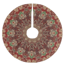 Saia Para Árvore De Natal De Poliéster Red Decorative Tree Skirt