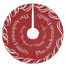 Red Felry Christmas Swirl Design Personalizado