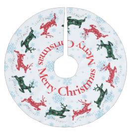 Saia Para Árvore De Natal De Poliéster Reinado Festivo Tradicional Feliz Natal