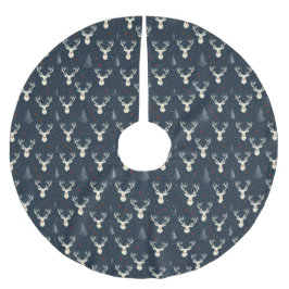 Saia Para Árvore De Natal De Poliéster Reindeer de Natal, Árvore de Natal, Floco de Neve