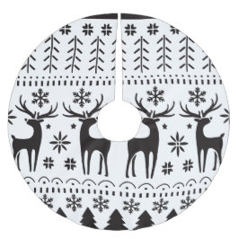 Saia Para Árvore De Natal De Poliéster Reindeer de Natal para Folk Moderno