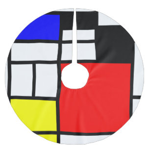 Saia Para Árvore De Natal De Poliéster retângulos MOSAIC quadrados coloridos I + suas ide
