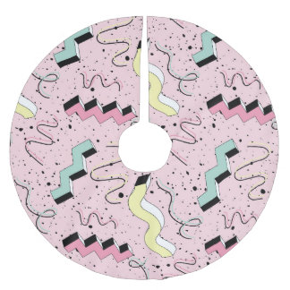 Saia Para Árvore De Natal De Poliéster Retro abstrato brilhante, padrão perfeito.