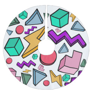 Saia Para Árvore De Natal De Poliéster Retro estético da Vintage dos anos 80