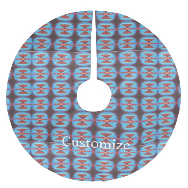 Saia Para Árvore De Natal De Poliéster Rochas vermelhas do Navajo Thunder_Cove (Frente)