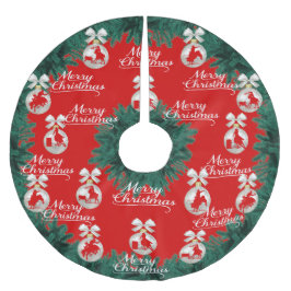 Saia Para Árvore De Natal De Poliéster Rodeo Ornaments Feliz Natal Red Tree Skirt