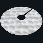 Saia Para Árvore De Natal De Poliéster Romântica Glam White Faux Leather<br><div class="desc">Romântica Glam White Faux Leather</div>