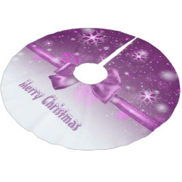 Saia Para Árvore De Natal De Poliéster Rosa de inverno