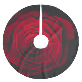 Saia Para Árvore De Natal De Poliéster Rosa vermelha no efeito de vintagem em fundo preto