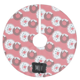 Saia Para Árvore De Natal De Poliéster Rosquinha de Natal Bonita Sprinkles Família Inicia