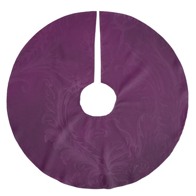 Saia Para Árvore De Natal De Poliéster Roxo elegante (Frente)