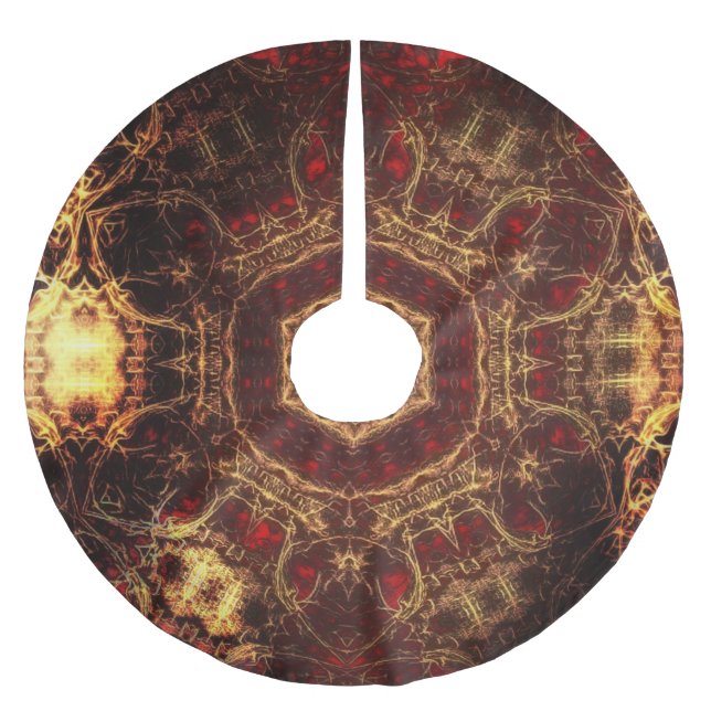 Saia Para Árvore De Natal De Poliéster Rug Oriental (Frente)