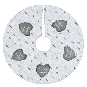 Saia Para Árvore De Natal De Poliéster Rústica Latido Aspen Madeira Cobra casais Corações